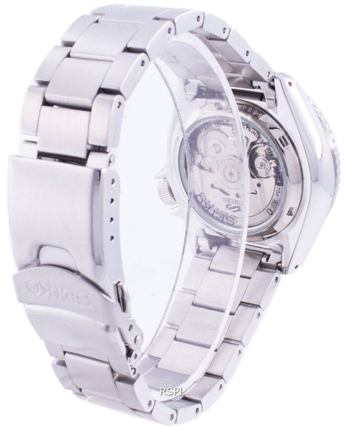 Seiko 5 Sports Automatic Day Date Black Dial Silver Steel Strap Watch for Men - SRPD55K1 - Image 10